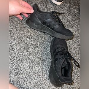 Adidas black tennis shoes size 1